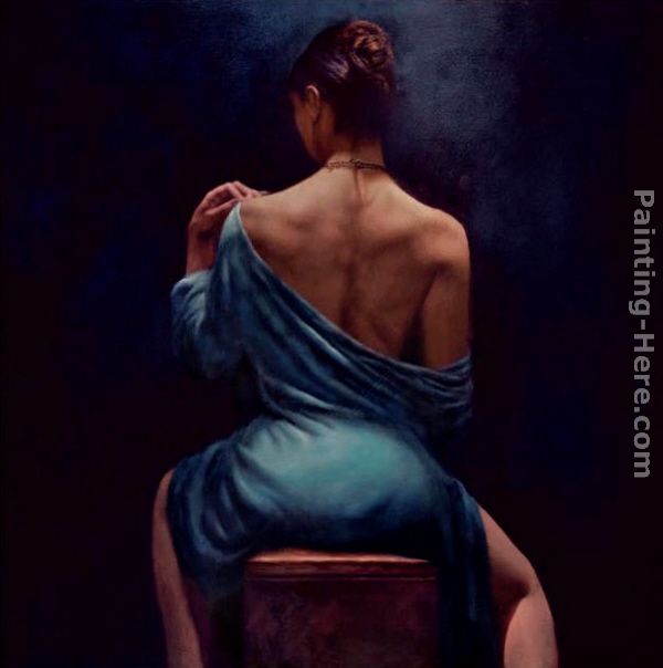 The Blue Dress painting - Hamish Blakely The Blue Dress art painting